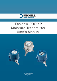 Thumbnail of document Manual - Easidew Pro XP Dew Point Transmitter